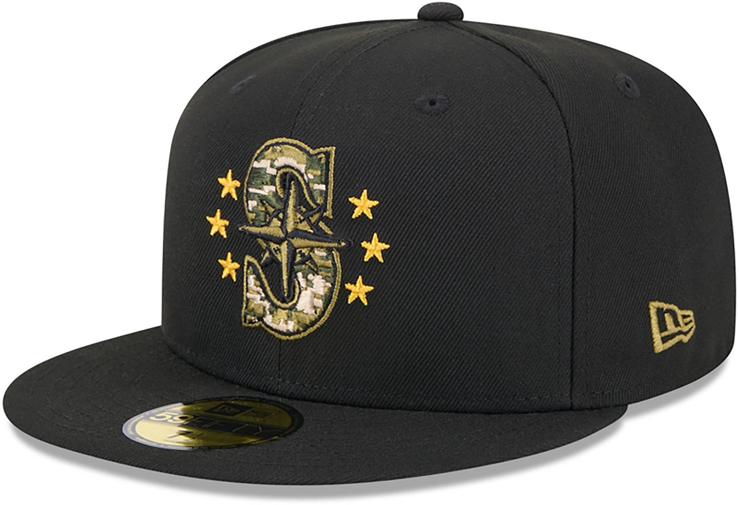 New Era Men's Seattle Mariners 2024 Armed Forces Day On-Field 59FIFTY Fitted Hat - view number 2