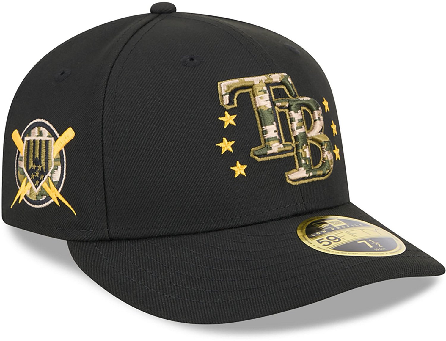 New Era Men's Tampa Bay Rays 2024 Armed Forces Day Low Profile 59FIFTY Fitted Hat                                                - view number 3