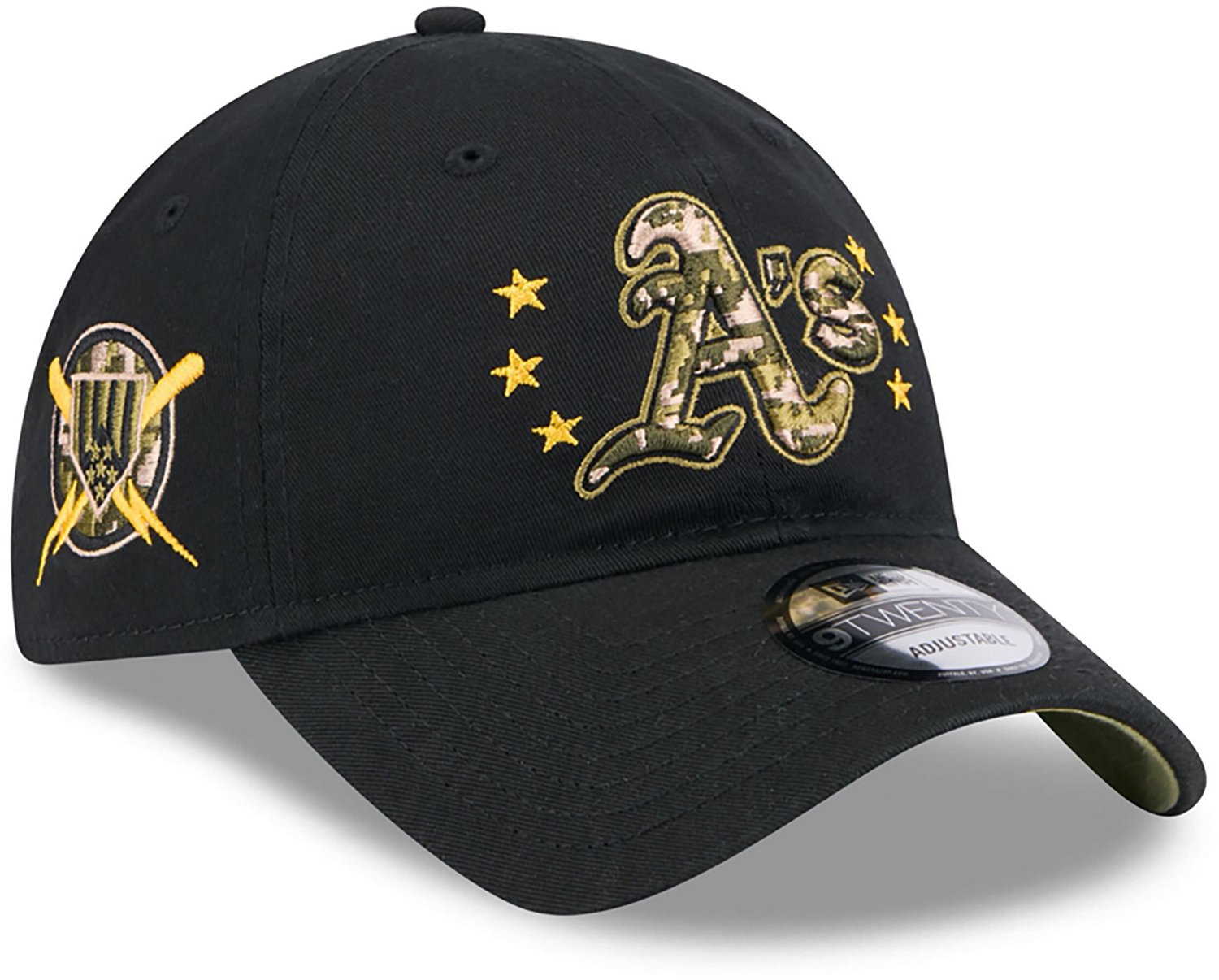 New Era Men's Oakland Athletics 2024 Armed Forces Day 9TWENTY Adjustable Hat                                                     - view number 3