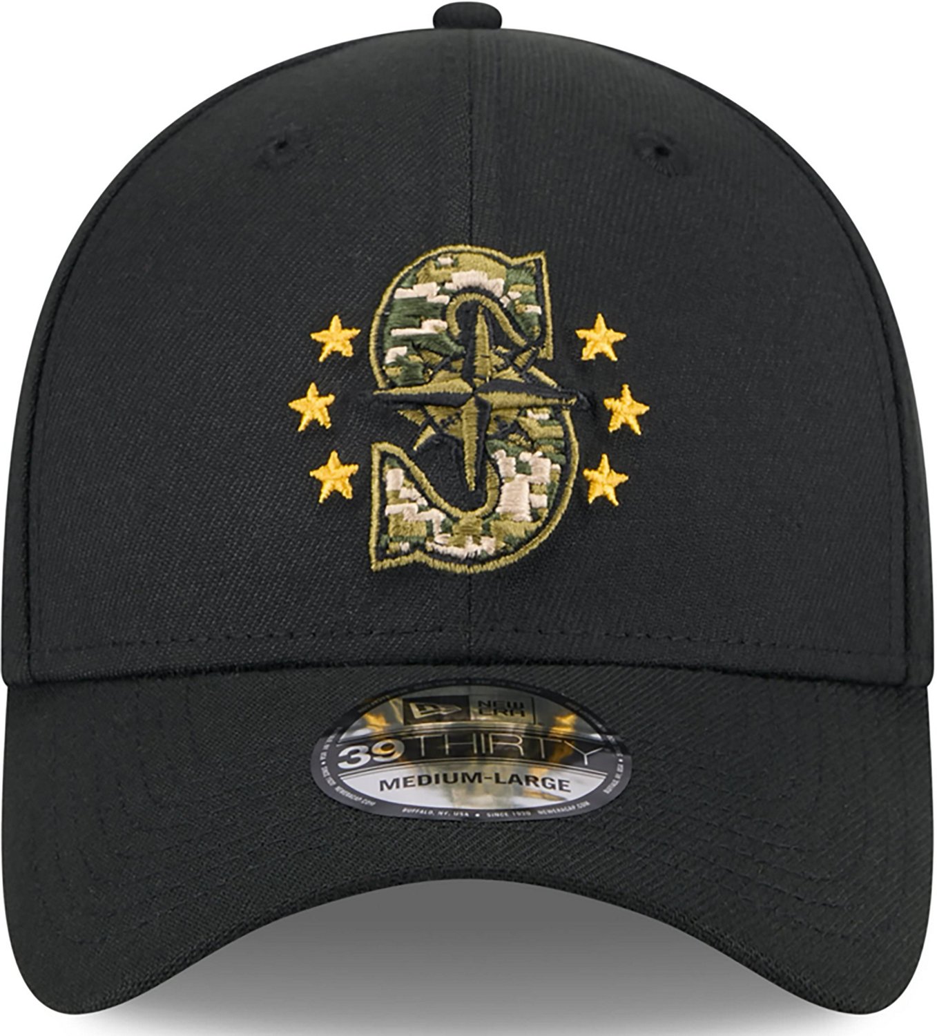 New Era Men's Seattle Mariners 2024 Armed Forces Day 39THIRTY Flex Hat                                                           - view number 1