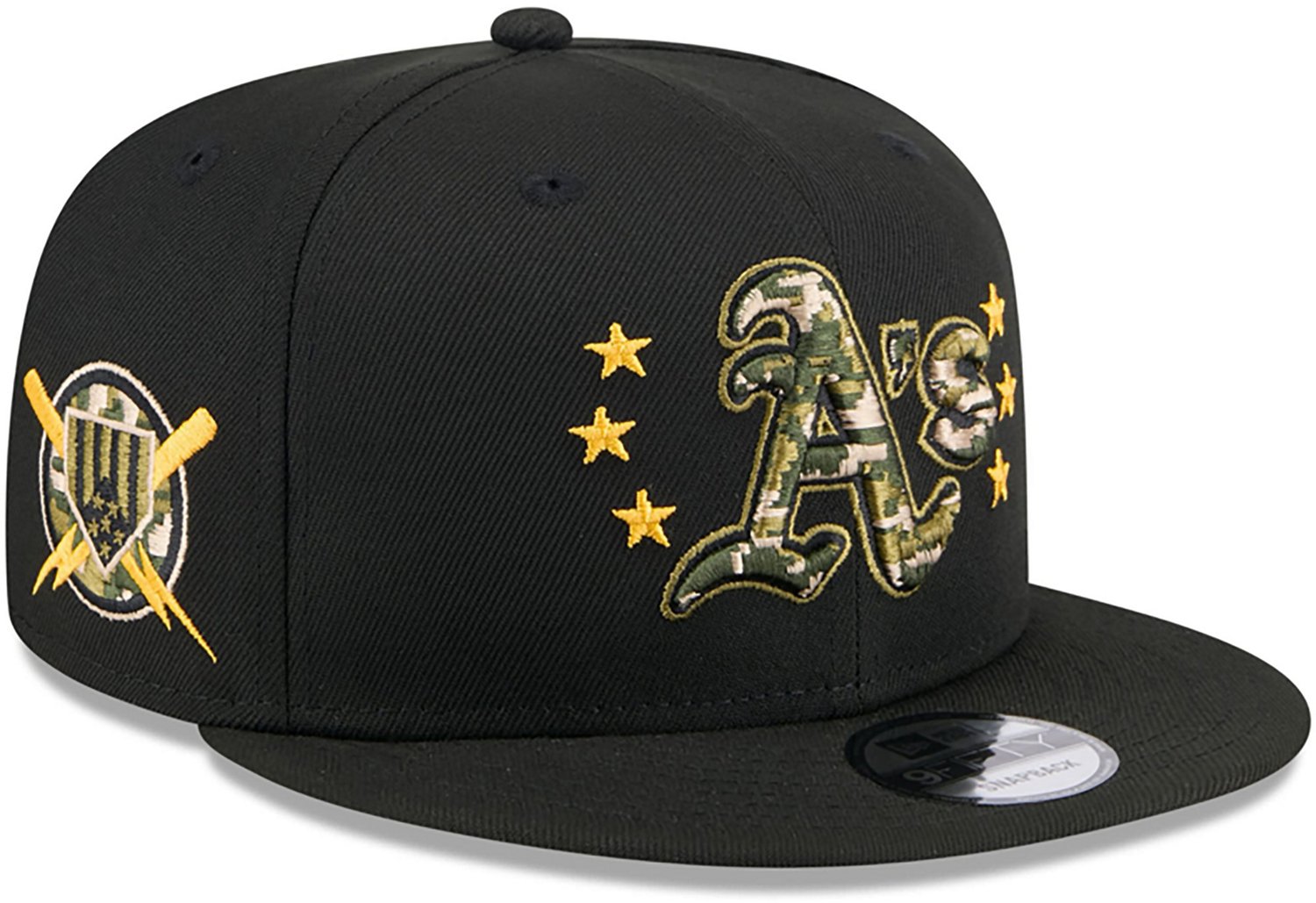 New Era Men's Oakland Athletics 2024 Armed Forces Day 9FIFTY Snapback Hat                                                        - view number 3