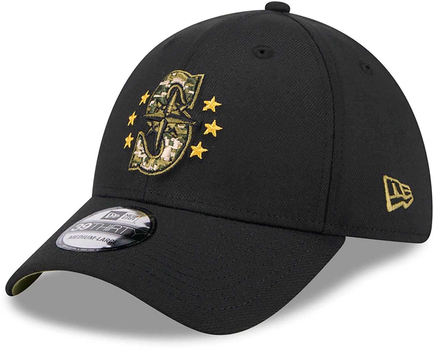 New Era Men's Seattle Mariners 2024 Armed Forces Day 39THIRTY Flex Hat                                                           - view number 2