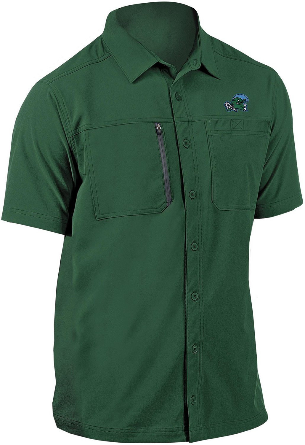 Antigua Men’s Tulane University Kickoff Limited Edition Woven Fishing Shirt - view number 2