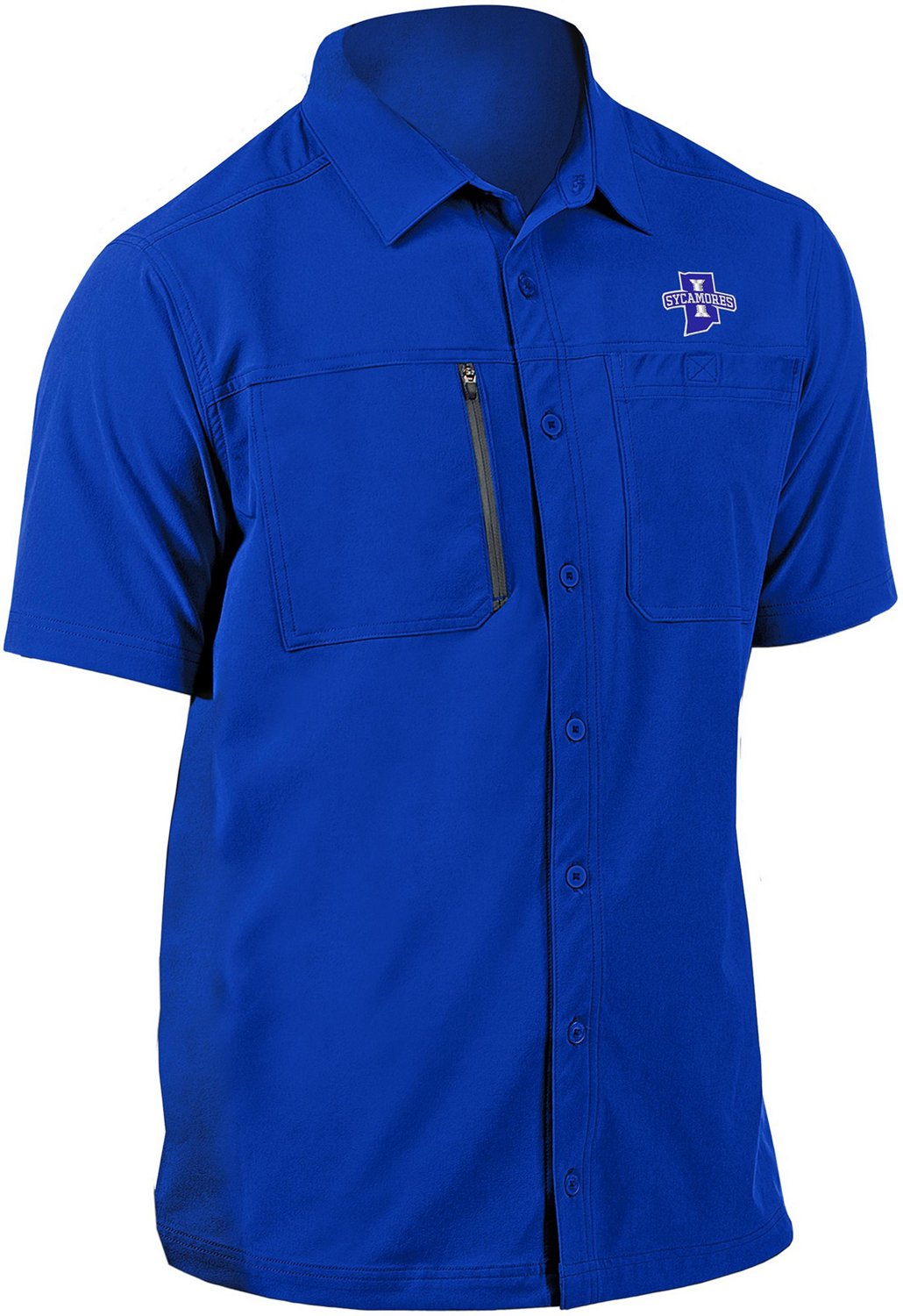 Antigua Men's Indiana State University Kickoff Woven Fishing Shirt
