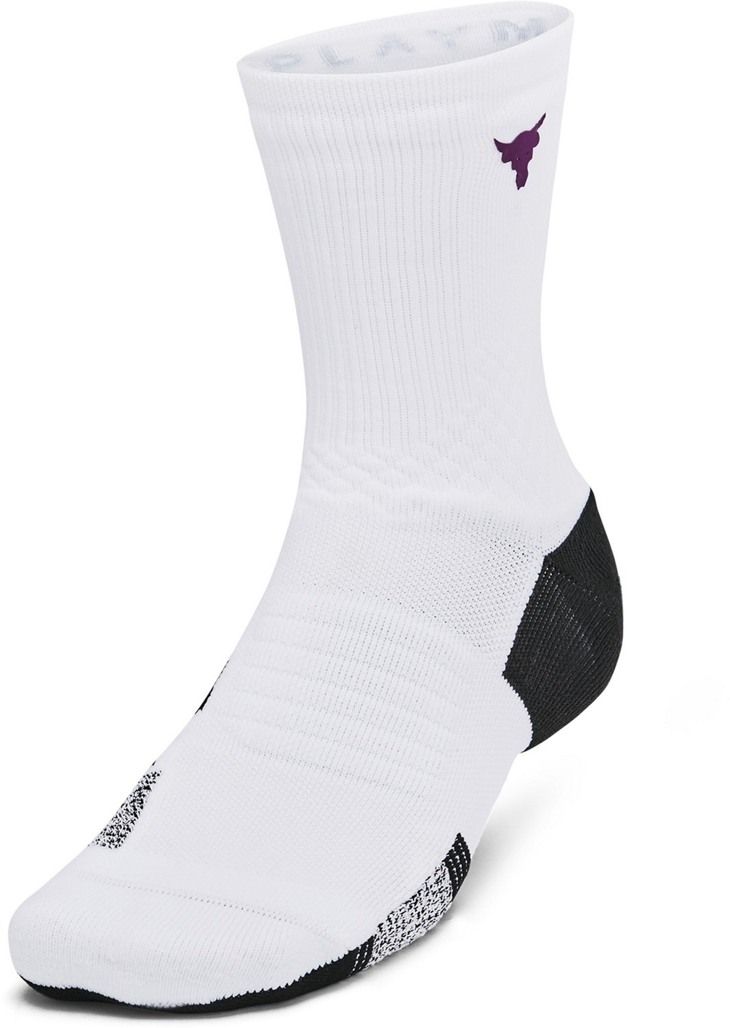 Under Armour Men's Project Rock Ad Playmaker 1 Pack Mid Socks - view number 2