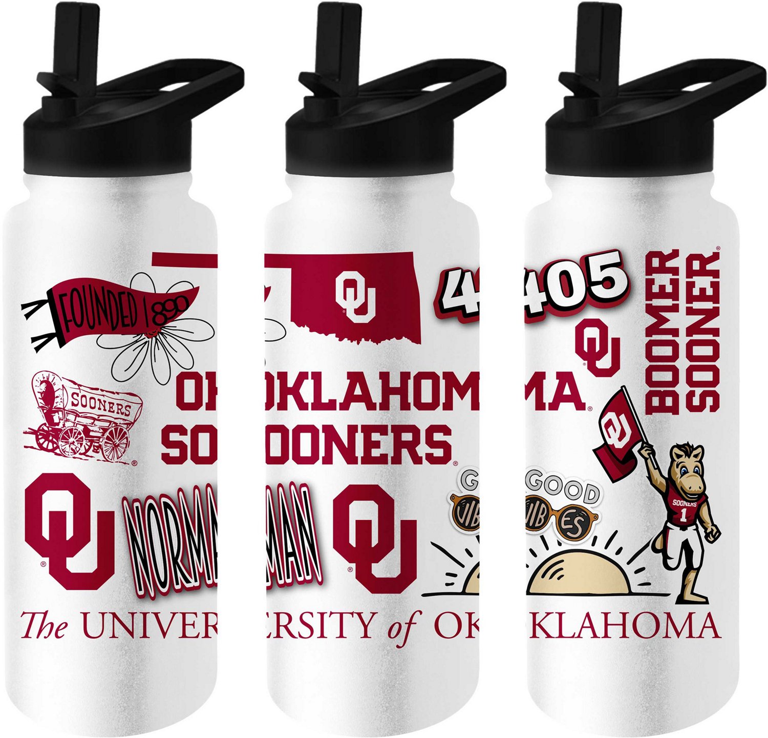 Logo Brands University of Oklahoma 34 oz Native Quencher Bottle | Academy