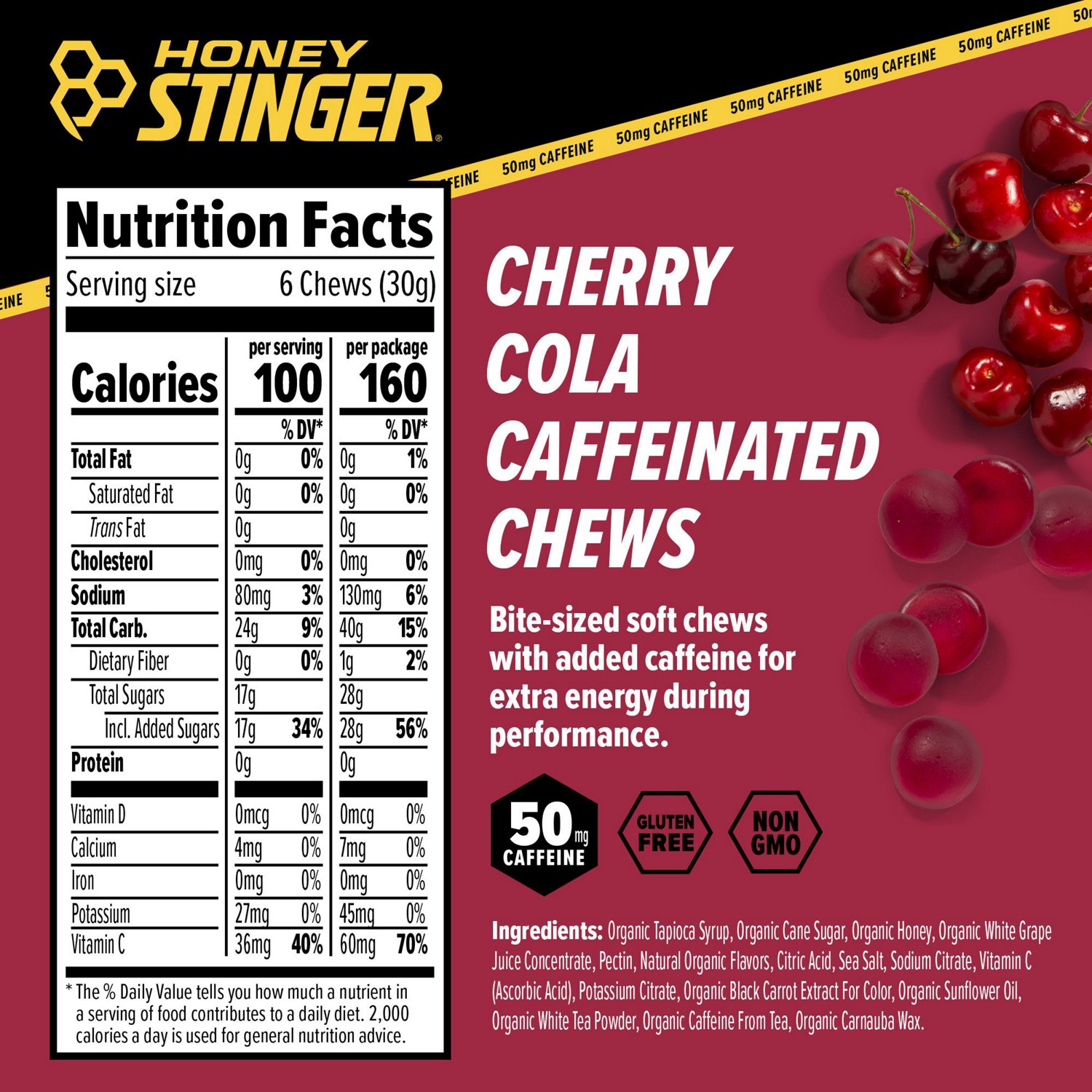 Honey Stinger Caffeinated Energy Chews                                                                                           - view number 3