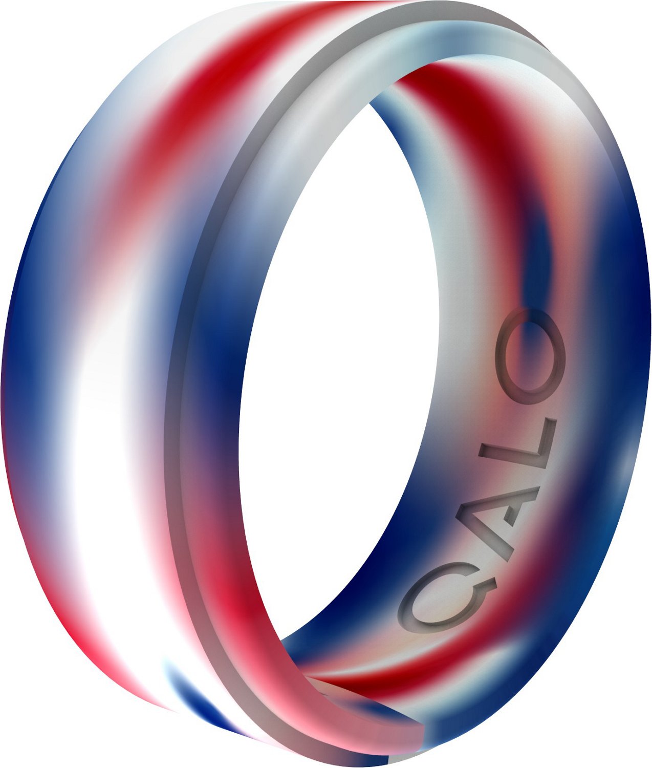 QALO Men's Folds of Honor Polished Step Edge Ring                                                                                - view number 2