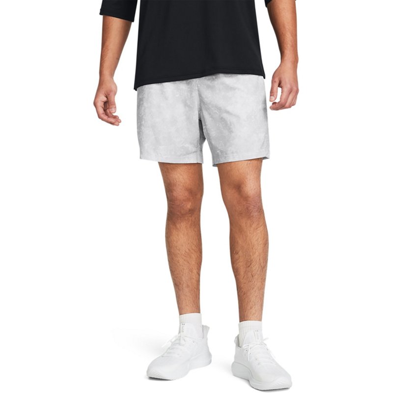 Under Armour Men's Vanish Woven Print Shorts 6 in Grey, Medium - Men's Athletic Performance Bottoms at Academy Sports