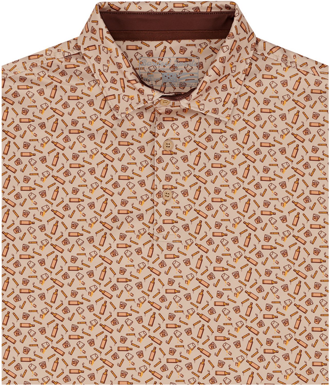 Barstool Mens Sports Whiskey Printed Polo - view number 4