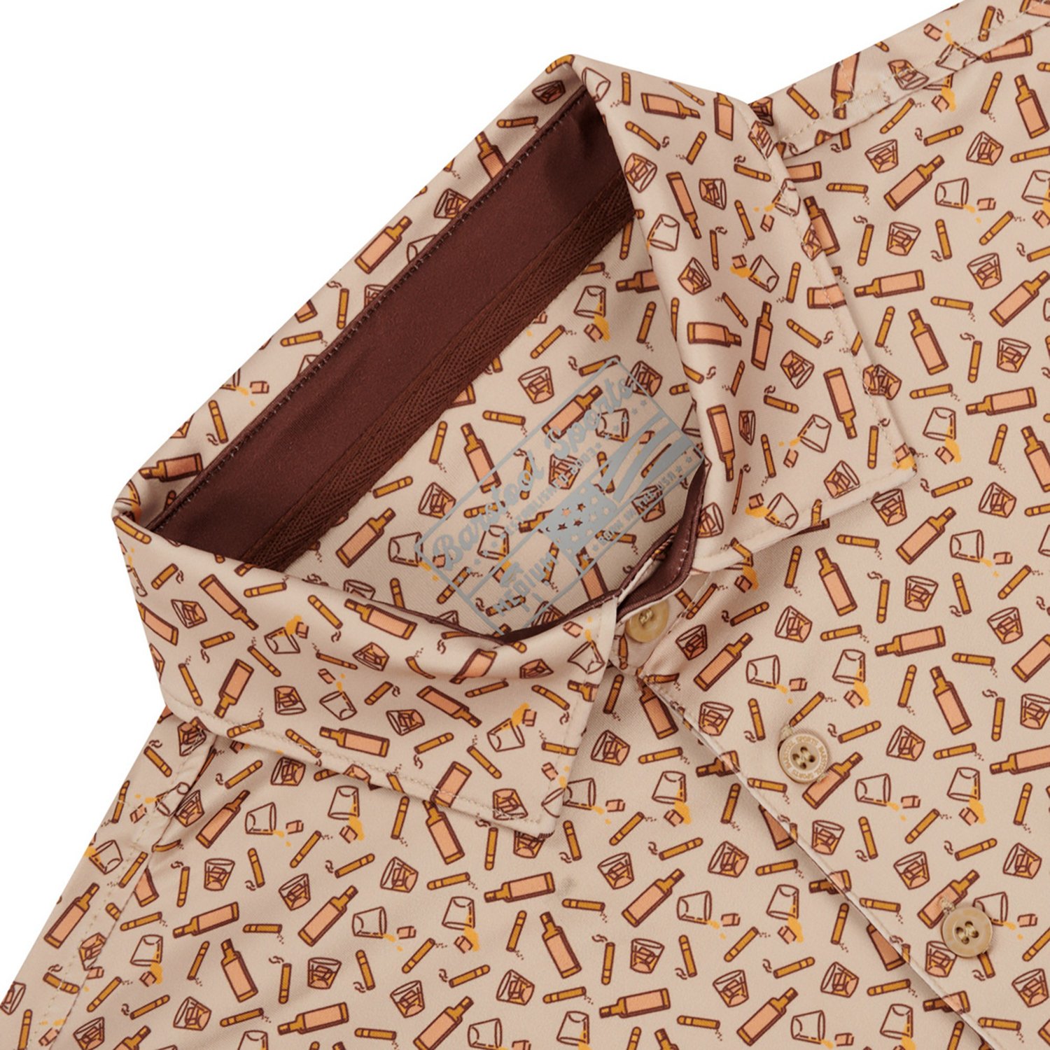 Barstool Mens Sports Whiskey Printed Polo - view number 5