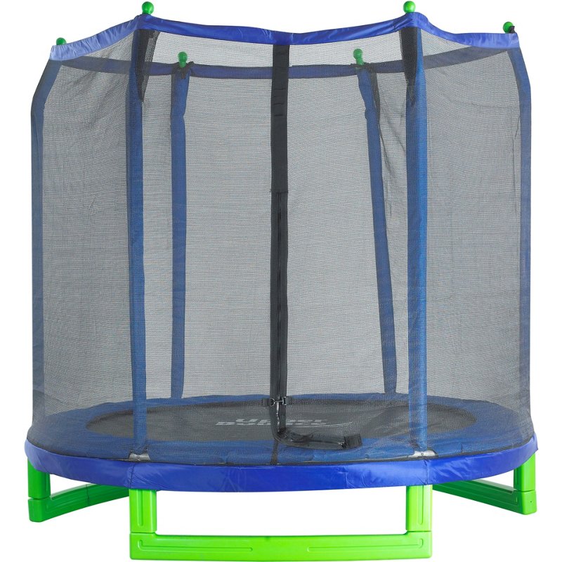 Machrus Upper Bounce 7 ft Round In and Out Classic Kiddy Trampoline and Enclosure