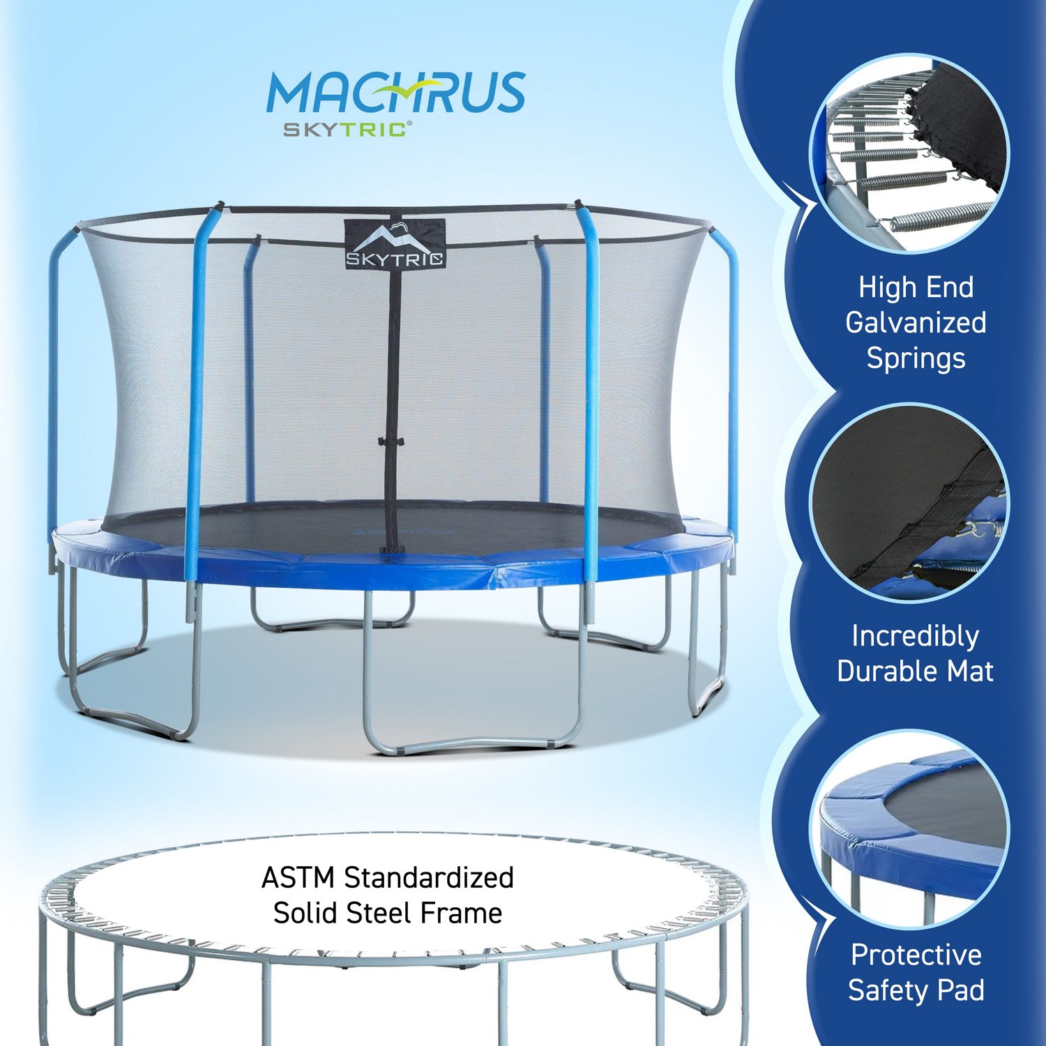 Machrus Skytric 13 ft Round Trampoline with Top-Ring Flex Enclosure                                                              - view number 3