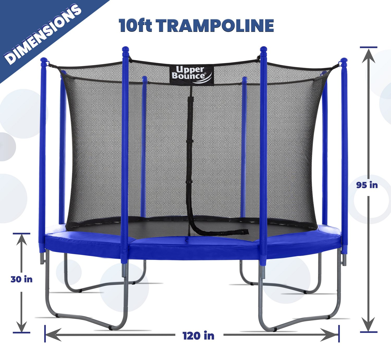 Machrus Upper Bounce 10 ft Round Trampoline with Safety Enclosure System - view number 2