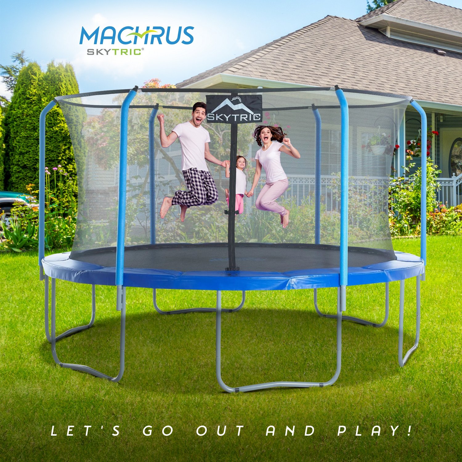 Machrus Skytric 15 ft Round Trampoline with Top-Ring Enclosure System                                                            - view number 6