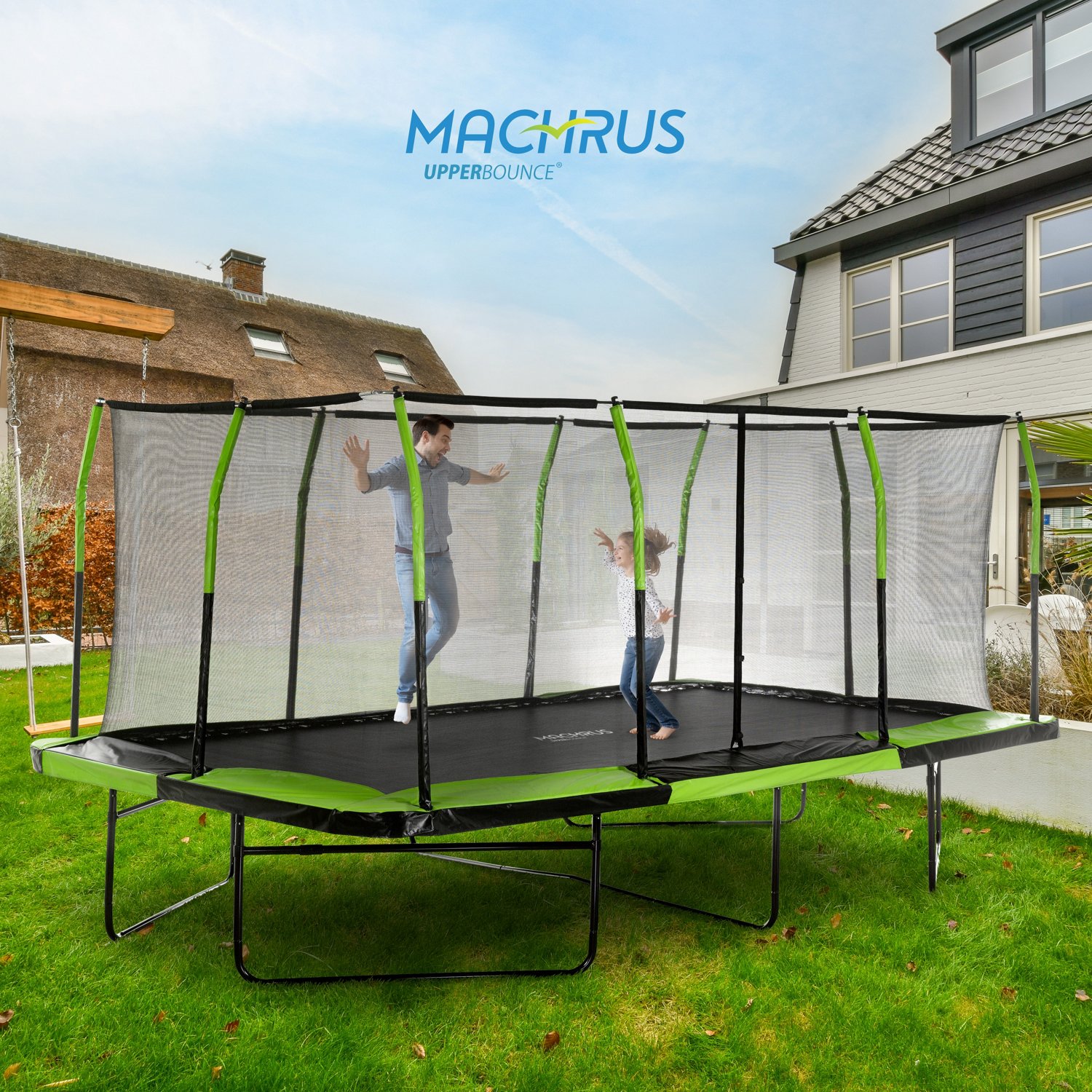 Machrus Upper Bounce Mega Gymnastics Style 10 ft x 17 ft Rectangle Trampoline - view number 6