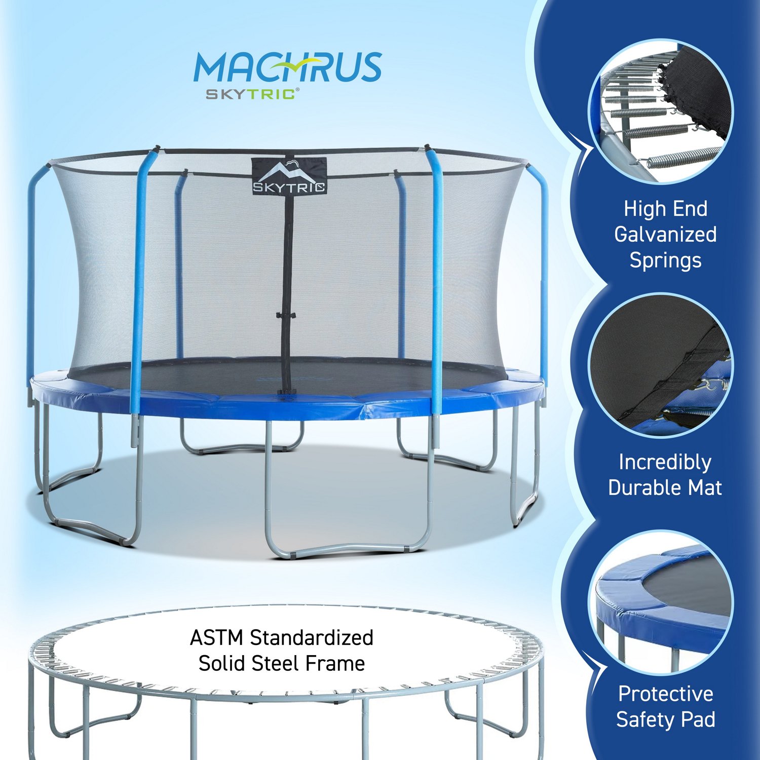 Machrus Skytric 15 ft Round Trampoline with Top-Ring Enclosure System                                                            - view number 3
