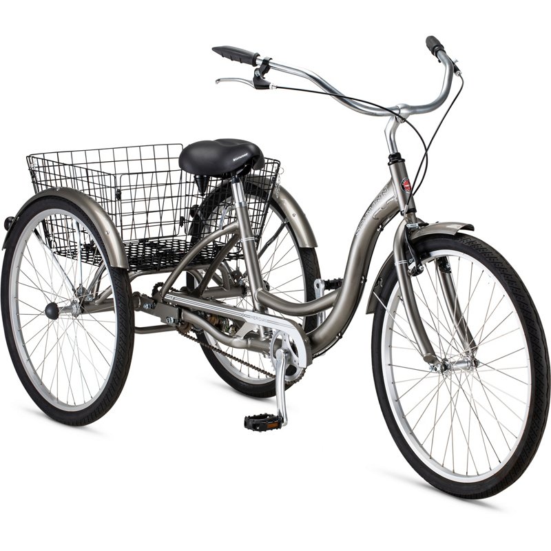 Schwinn Adults' 26 in Meridian Comfort Tricycle Silver - Men's Bikes at Academy Sports