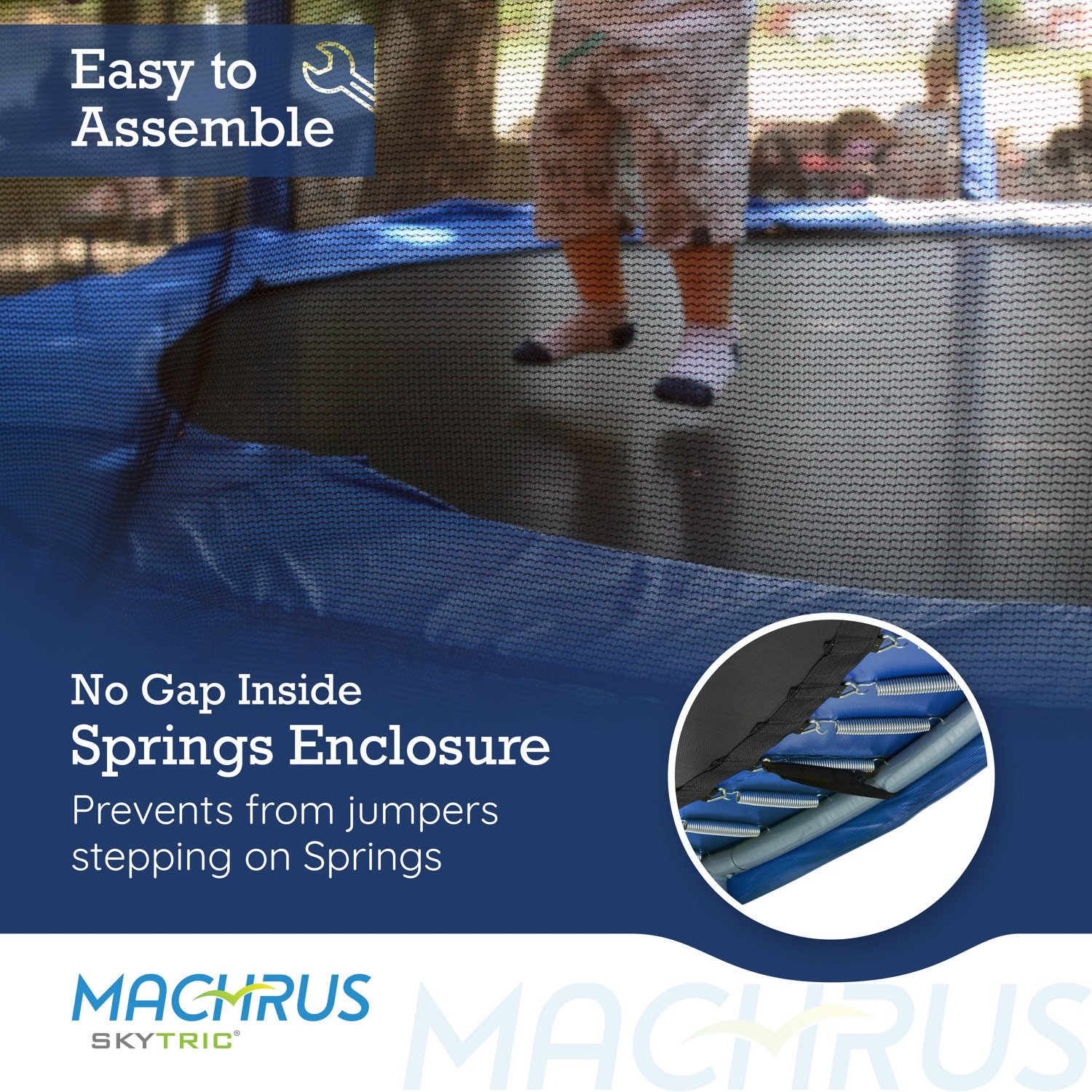 Machrus Skytric 8 ft Round Trampoline with Top-Ring Flex Enclosure - view number 5