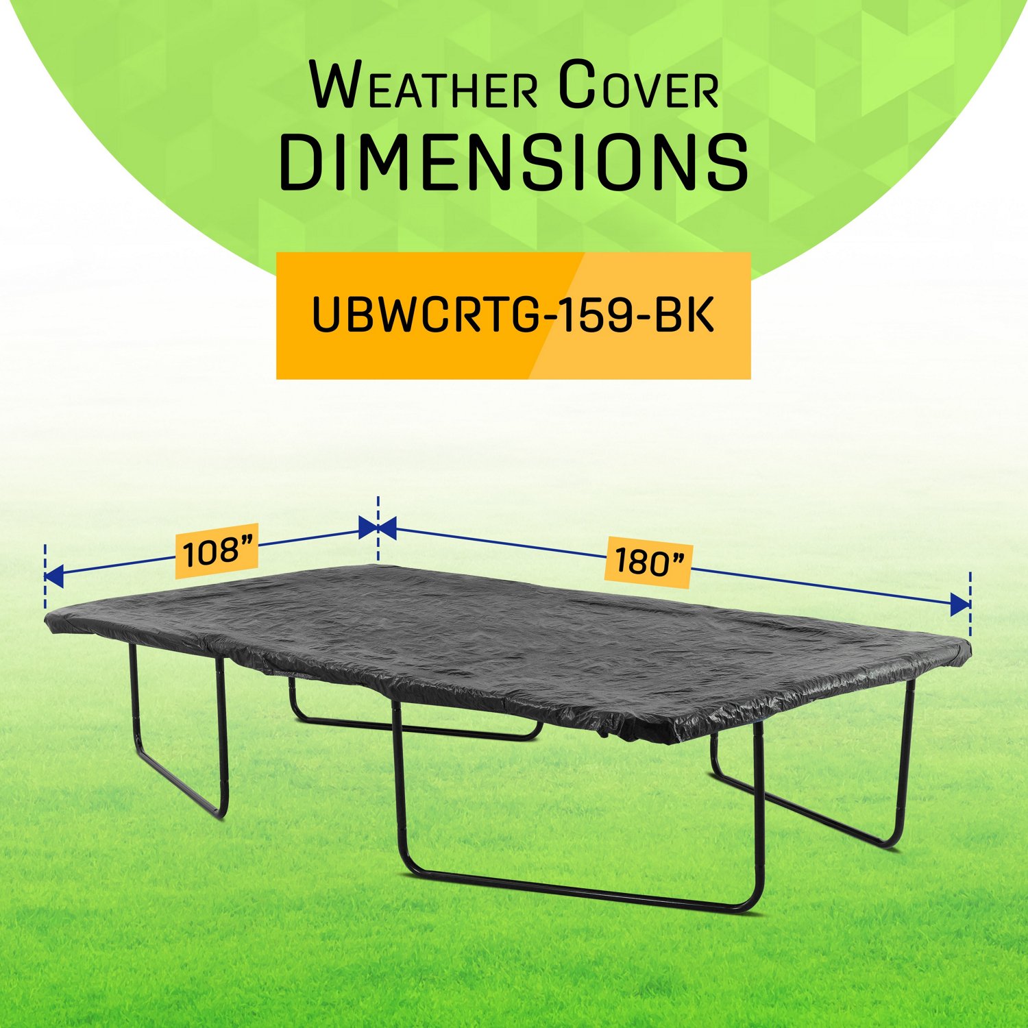 Machrus Upper Bounce 9 ft x 15 ft Rectangle Trampoline Weather Cover - view number 2