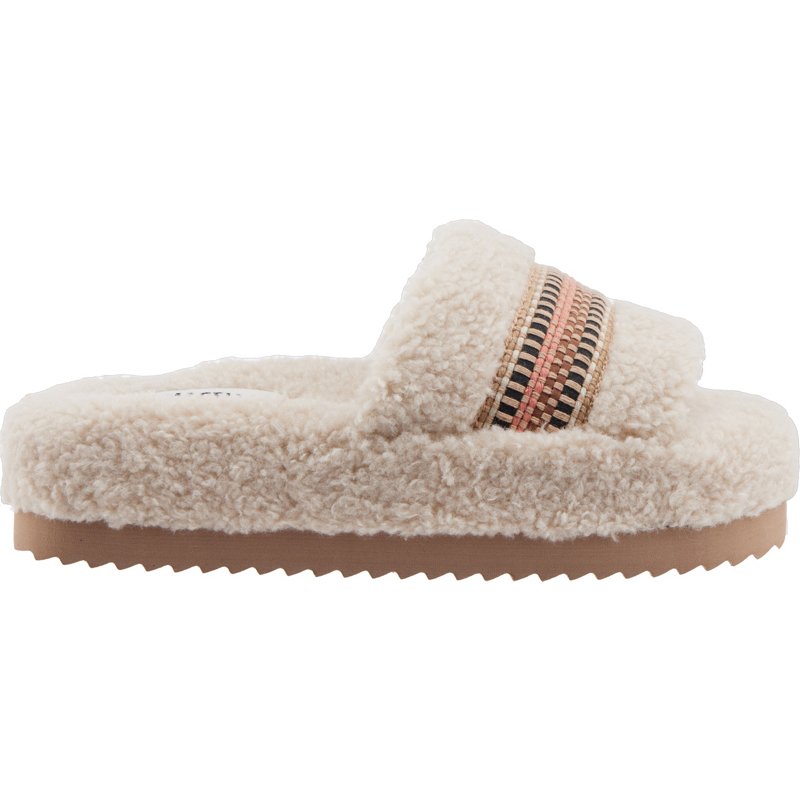 Magellan Outdoors Women's One Band Sherpa Slides Light Beige, 6 - Slippers at Academy Sports