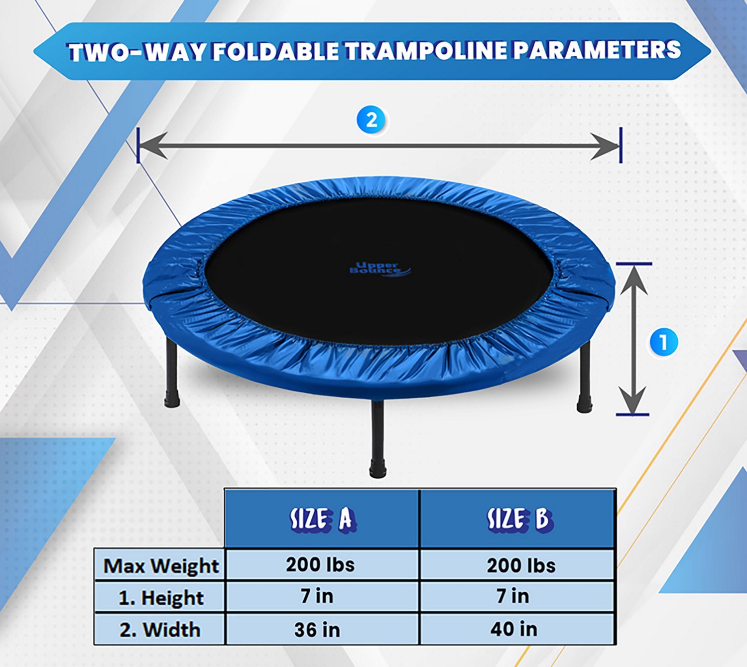 Machrus Upper Bounce 40 in Round Mini Trampoline with Travel Bag                                                                 - view number 2