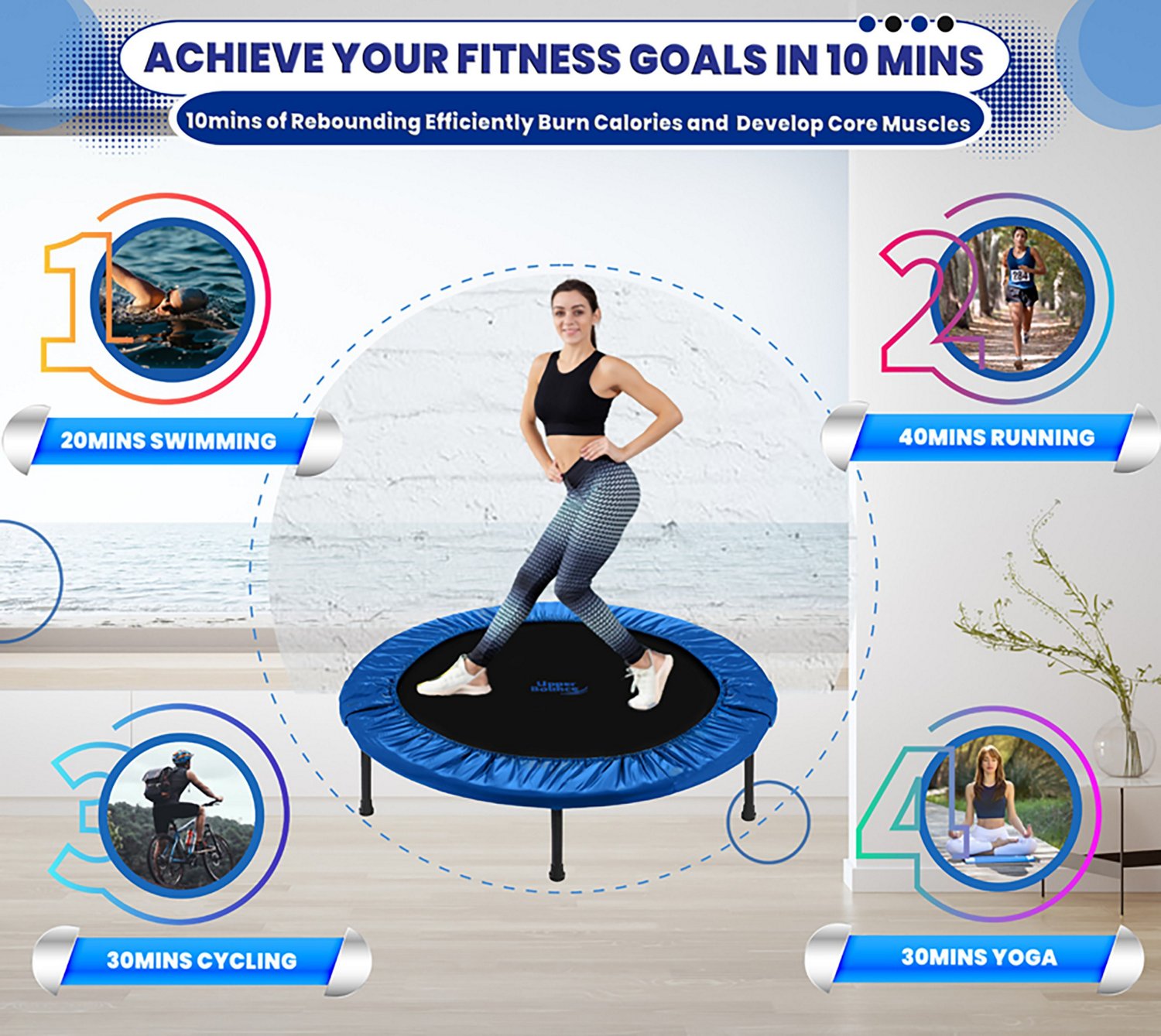 Machrus Upper Bounce 44 in Round Mini Trampoline                                                                                 - view number 6
