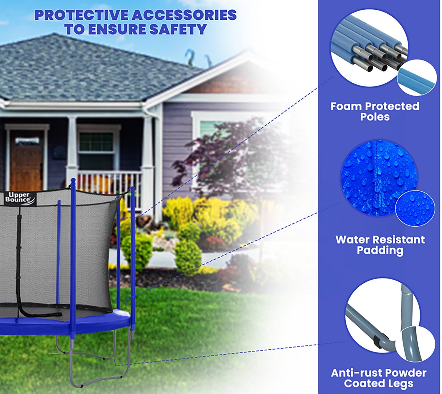 Machrus Upper Bounce 10 ft Round Trampoline with Safety Enclosure System - view number 5