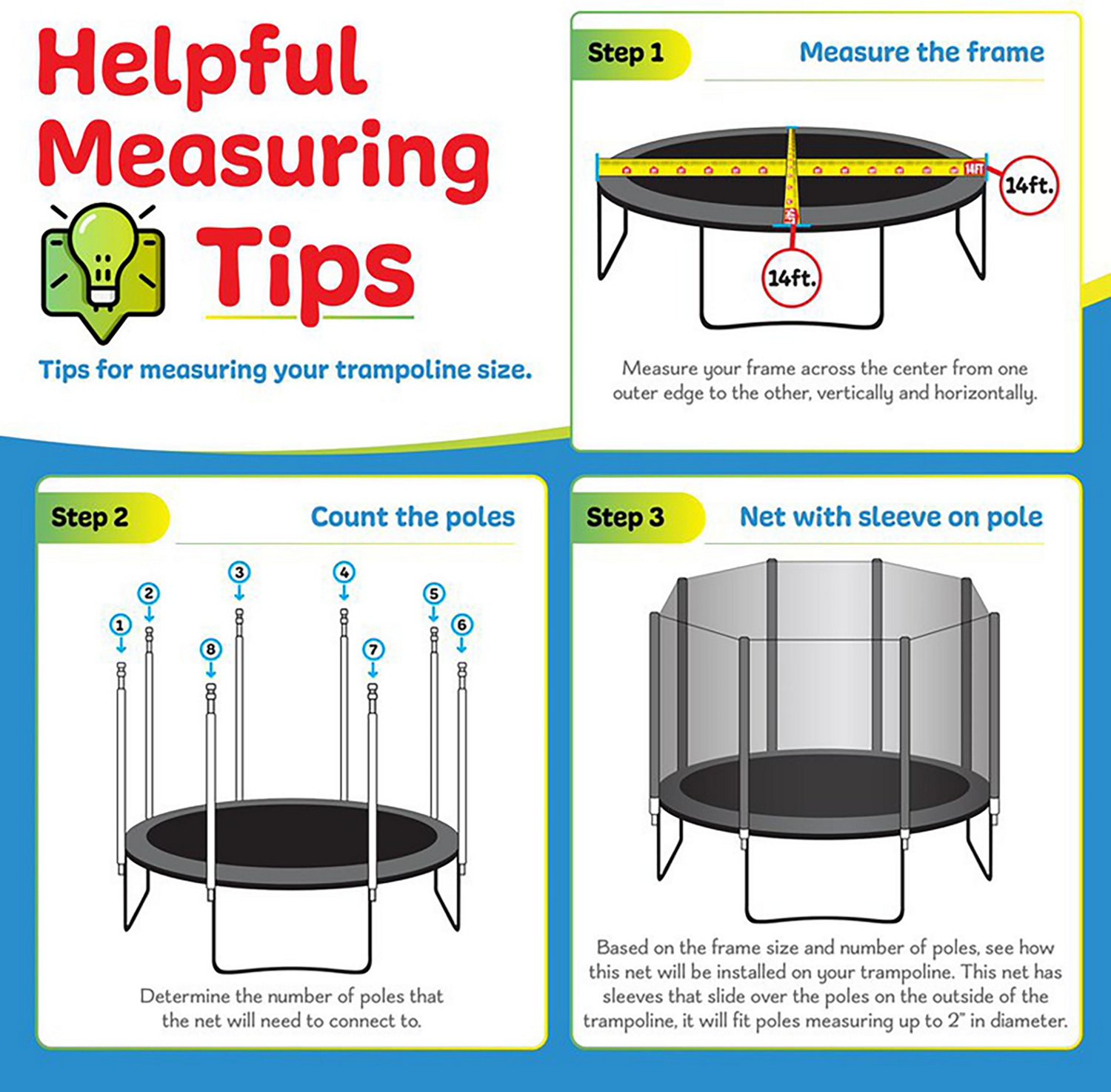 Machrus Upper Bounce 13 ft Round Trampoline Replacement Safety Enclosure Net - view number 3