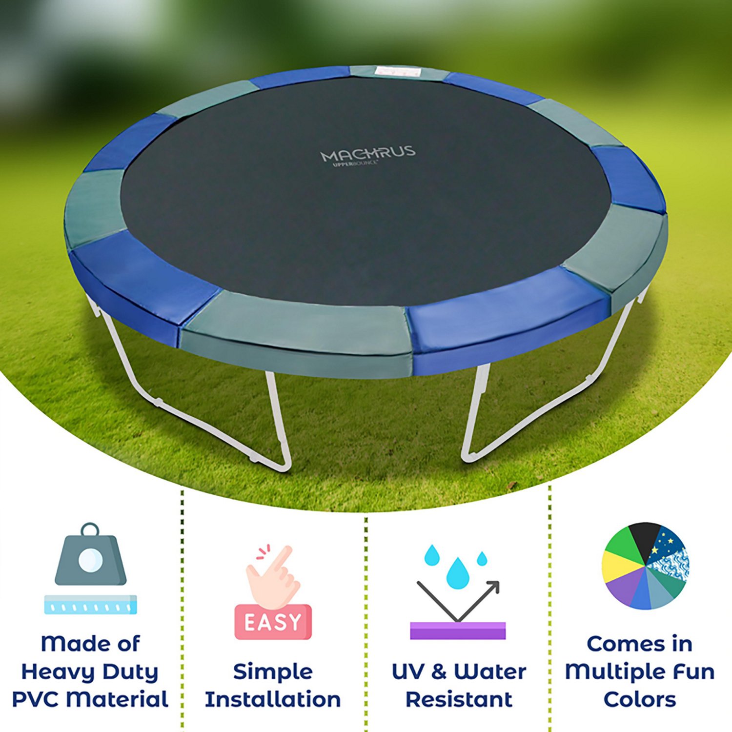 Machrus Upper Bounce Round Trampoline Super Spring Cover Safety Pad - view number 4