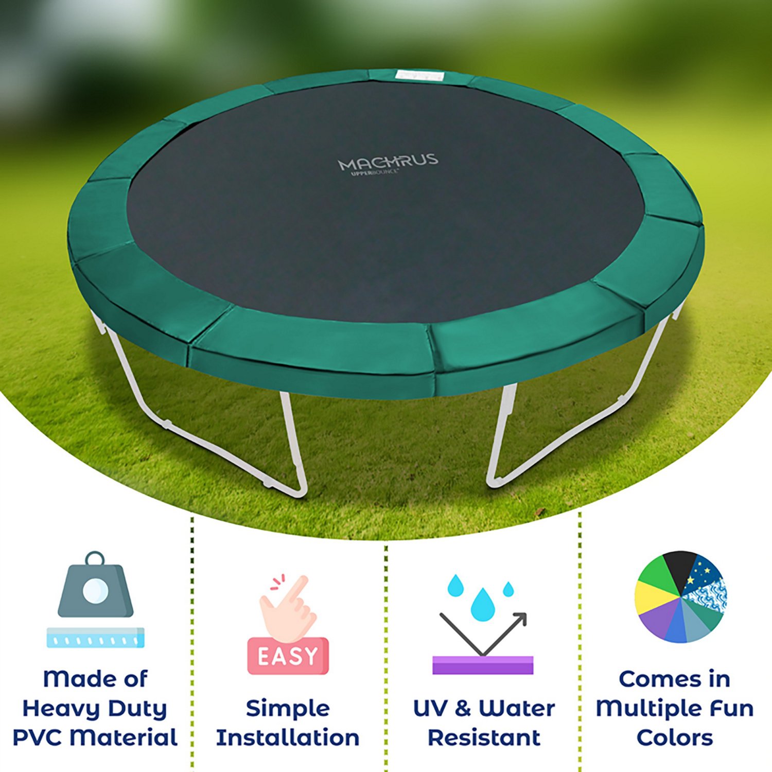 Machrus Upper Bounce Round Trampoline Super Spring Cover Safety Pad - view number 4