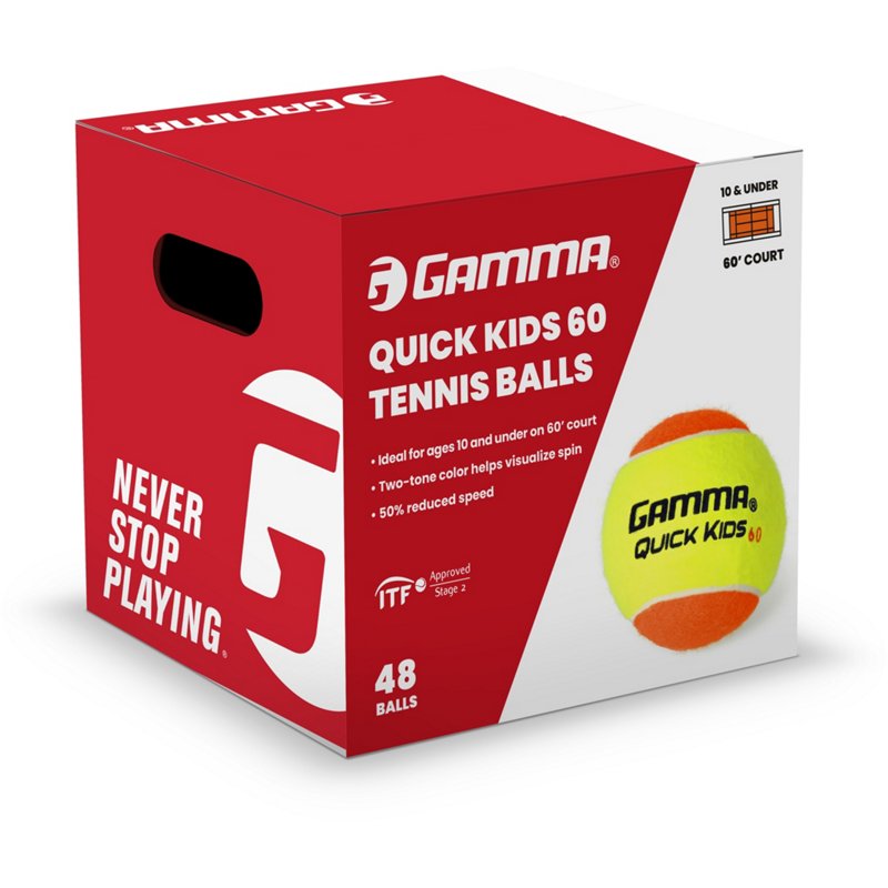 GAMMA Sports 2024 Quick Kids 60 Tennis Ball 48 Ball Box Yellow/Orange - Tennis at Academy Sports