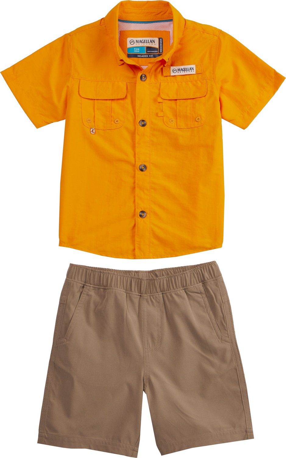 Magellan Outdoors Boys' (4-7) Laguna Madre Short Sleeve Shirt and Shorts Set