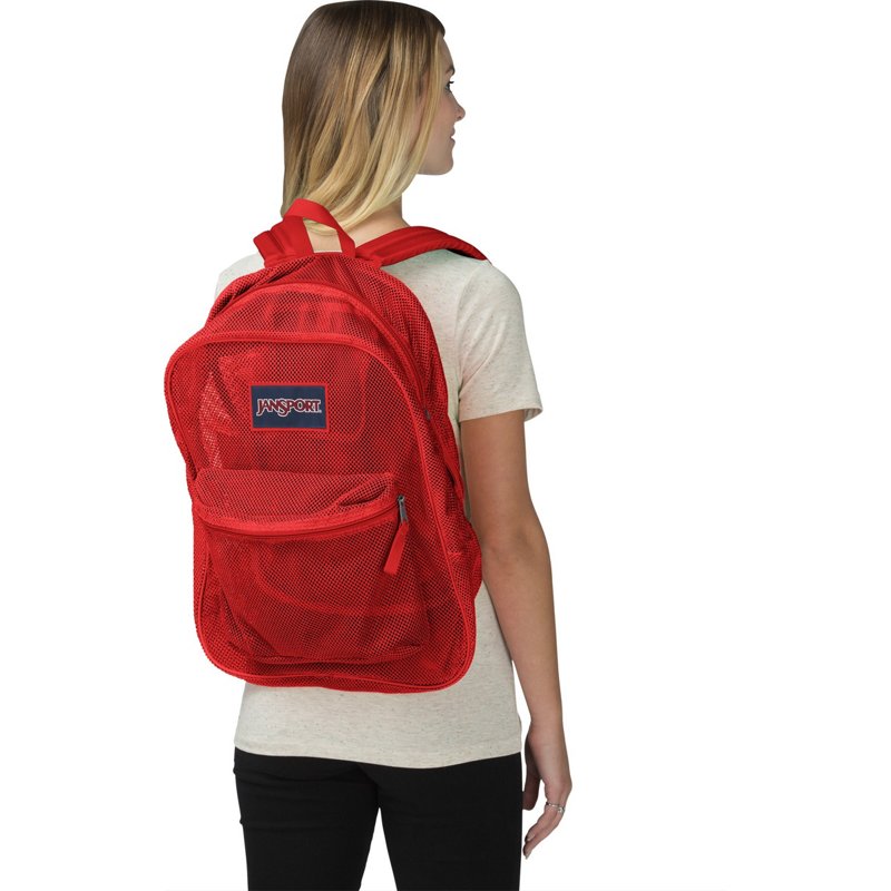 Photos - Backpack JanSport Mesh  Bright Red - s at Academy Sports JS0A2SDG5X 