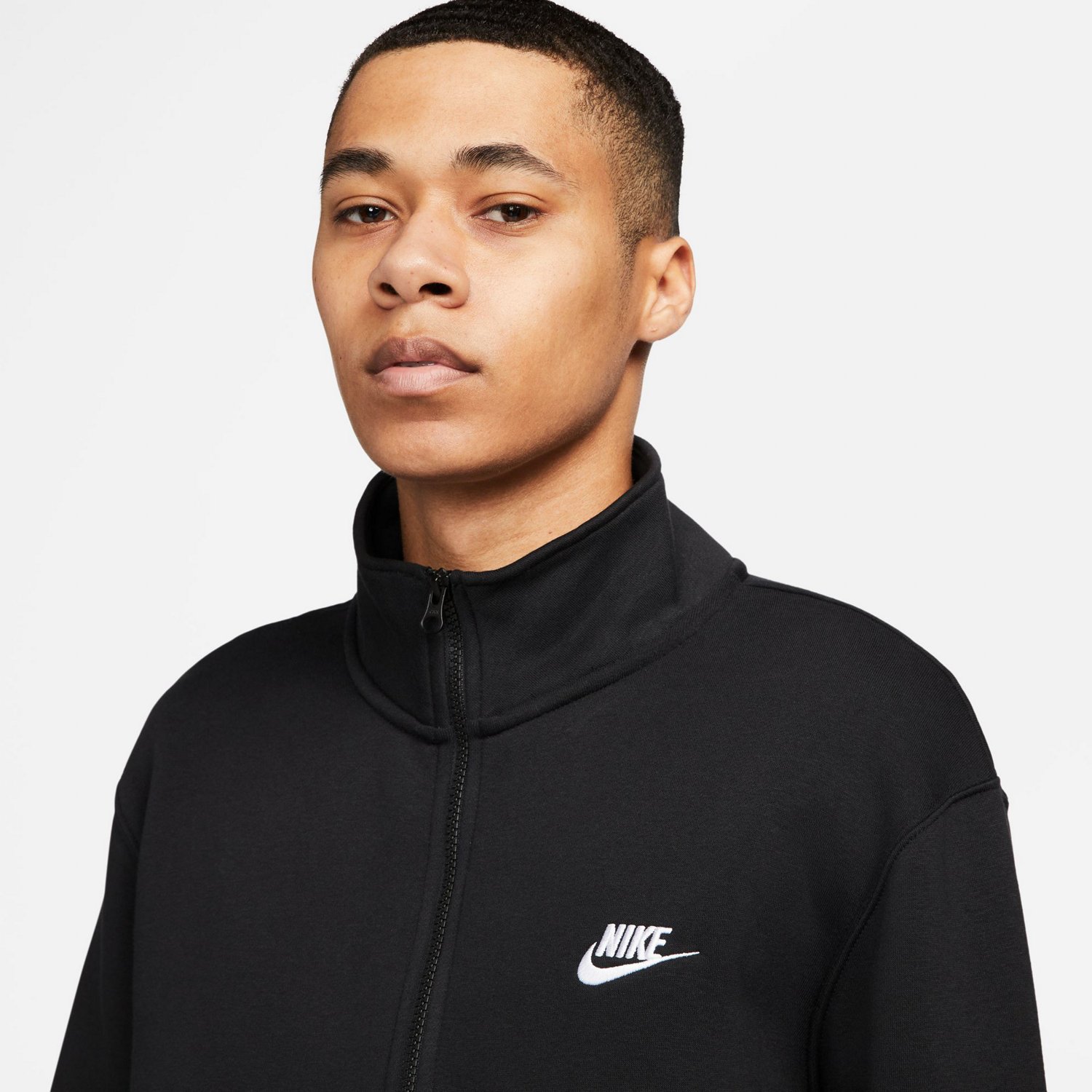 NIKE Club Black Brushed-Back 1/2 Zip Pullover selling Sweatshirt