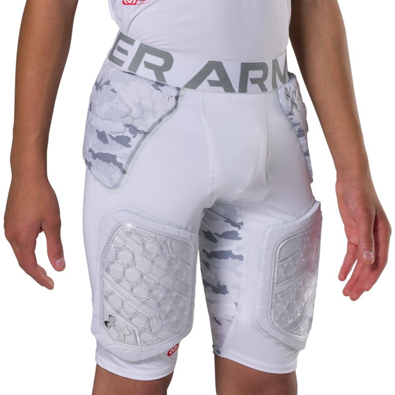 Under Armour Youth Gameday Armour Pro 5-Pad Girdle White/Grey, Medium - Football Apparel at Academy Sports