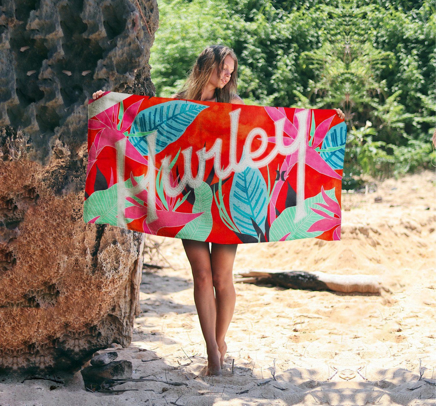 Hurley Printed Beach Towel Academy