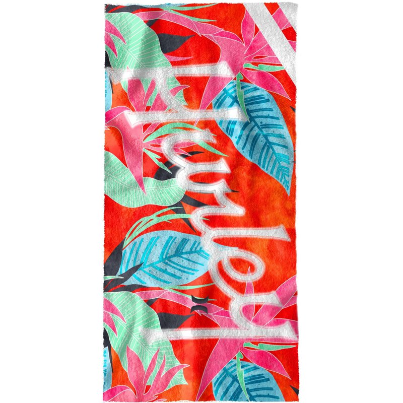 Hurley Printed Beach Towel Orange - Beach Towels at Academy Sports