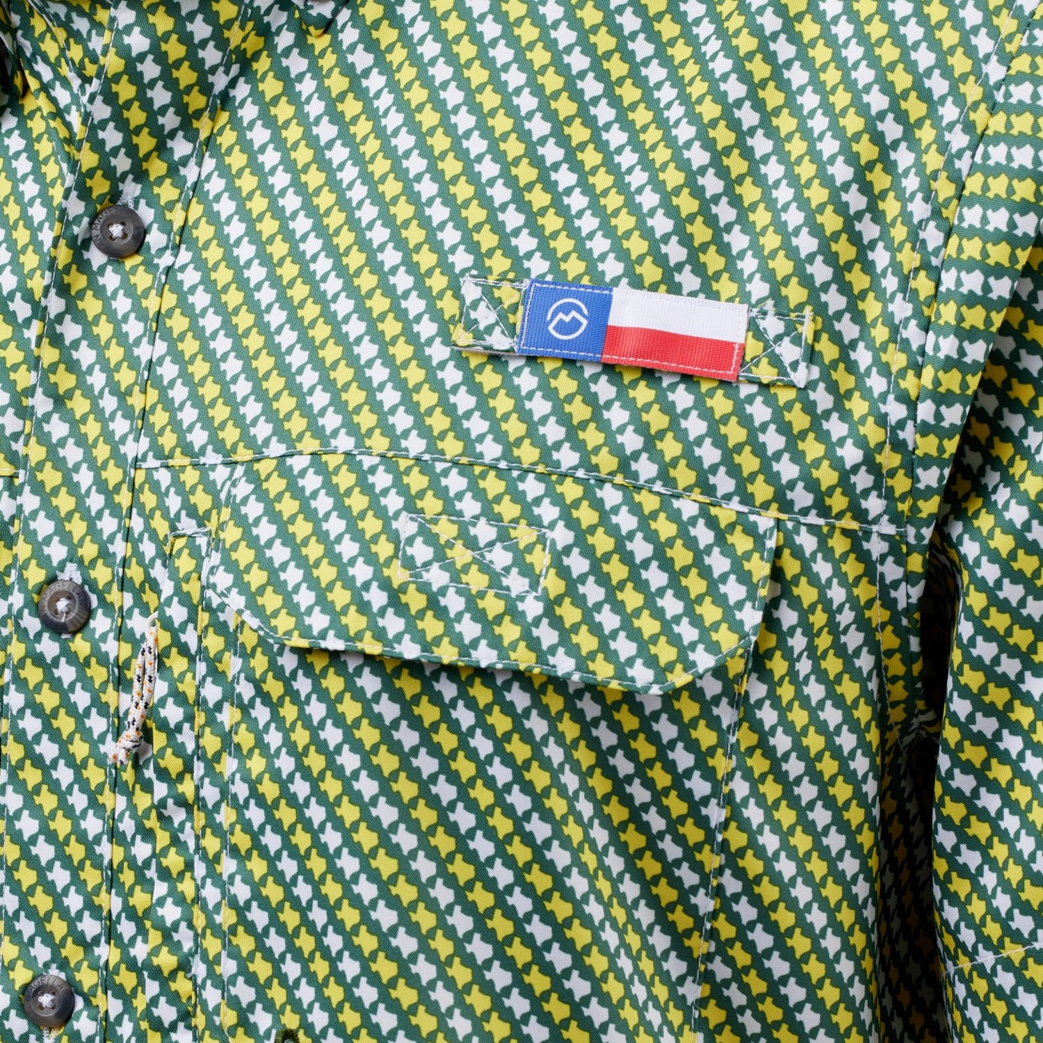 Magellan Men's Local State Gameday Micro Print Short Sleeve Shirt - view number 3