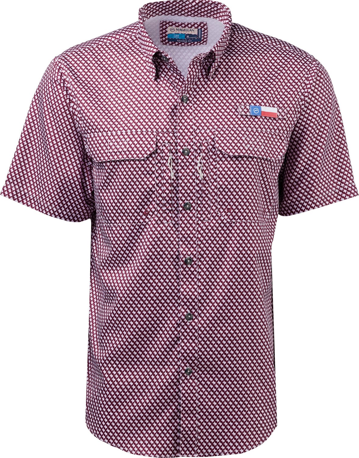 Magellan Men's Local State Gameday Micro Print Short Sleeve Shirt - view number 3