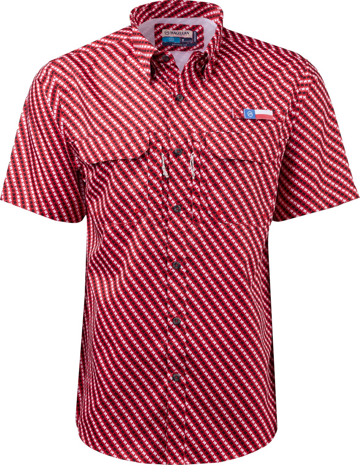 Magellan Men's Local State Gameday Micro Print Short Sleeve Shirt                                                                - view number 1