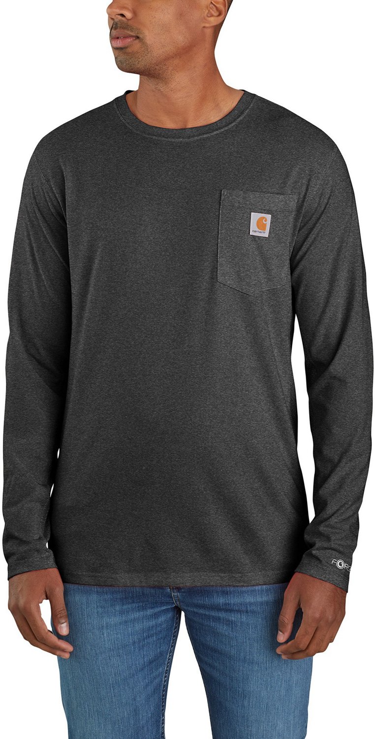 Carhartt Men s Force Relaxed Fit Midweight Pocket Long Sleeve T shirt. Academy