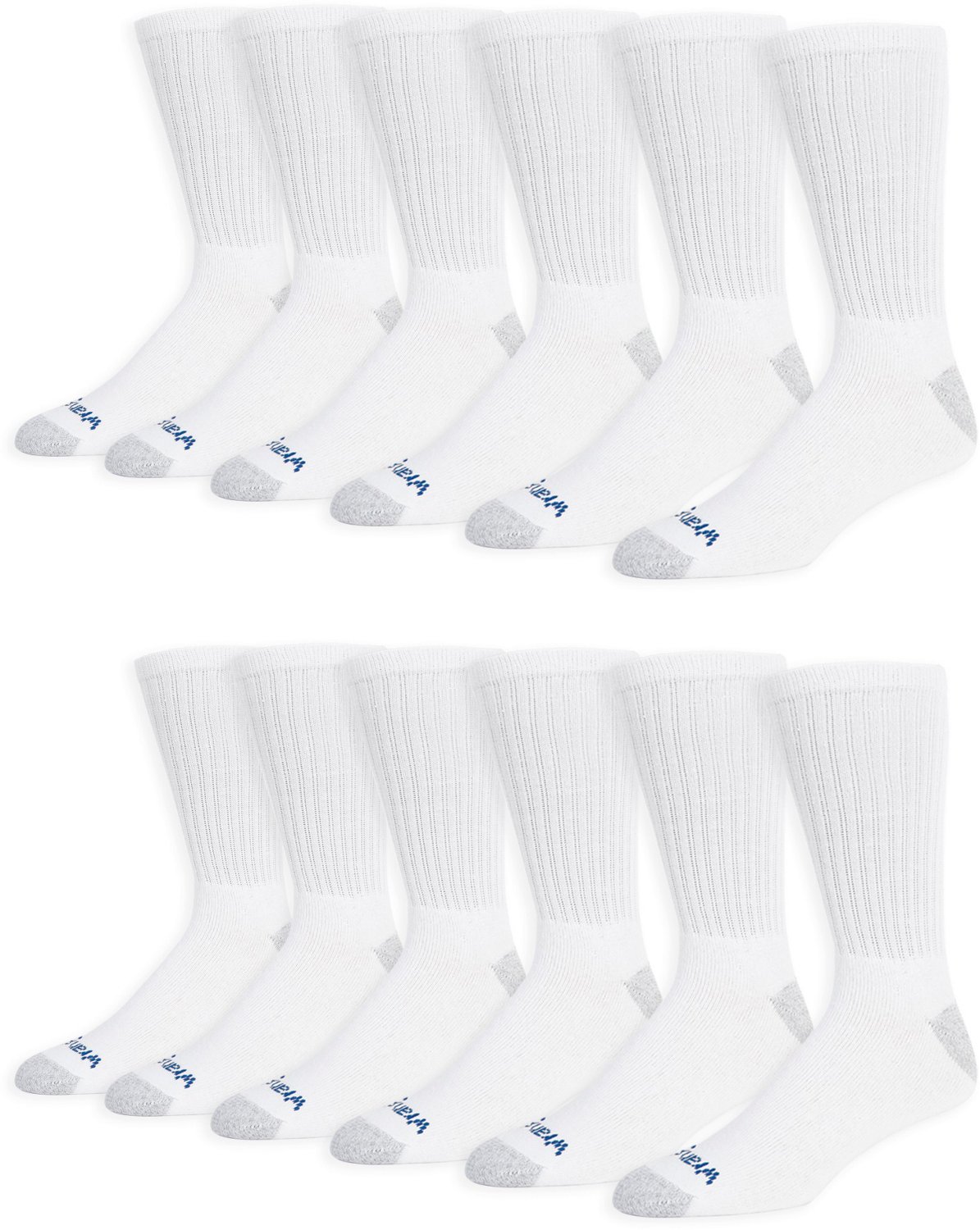 Wrangler Men's Ultra Dry P12 Crew Socks 12 Pack