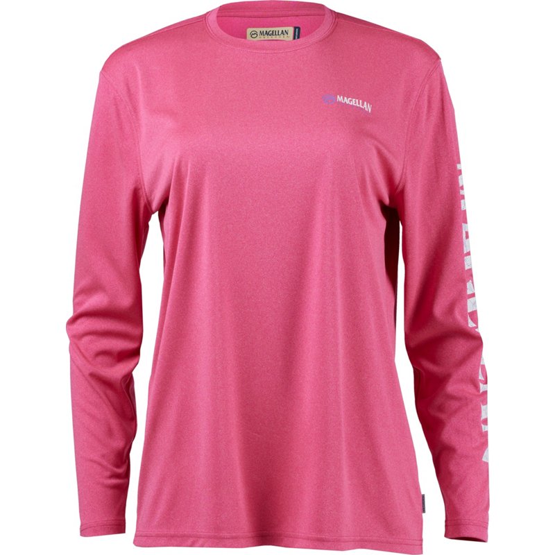 Magellan Outdoors Women's Caddo Lake Logo Long Sleeve T-Shirt Bright Pink, X-Small - Women's Fishing Tops at Academy Sports