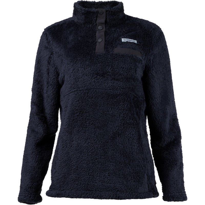 Magellan Outdoors Women's Campfire Mixed Media Long Sleeve Fleece Sweatshirt Black, Large - Women's Outdoor Long-Sleeve Tops at Academy Sports