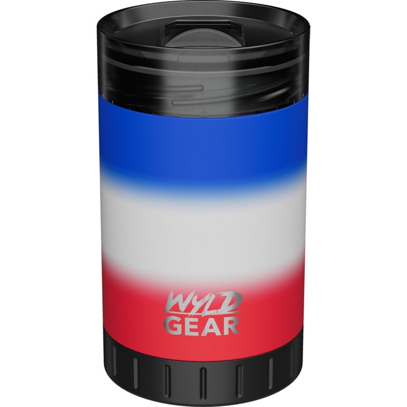 Wyld Gear 12 oz Multi-Can with Built-in Bottle Opener Red/White/Blue - Thermos/Cups &koozies at Academy Sports