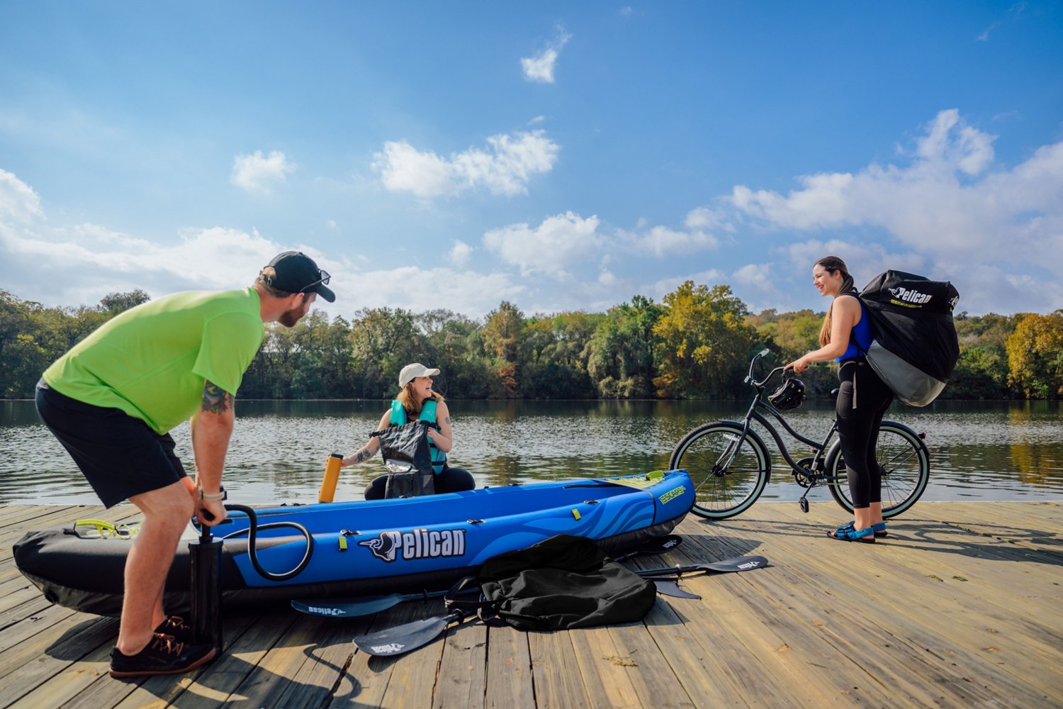 Pelican iESCAPE 110 11 ft Convertible Inflatable Sit-On-Top Tandem Kayak                                                         - view number 6