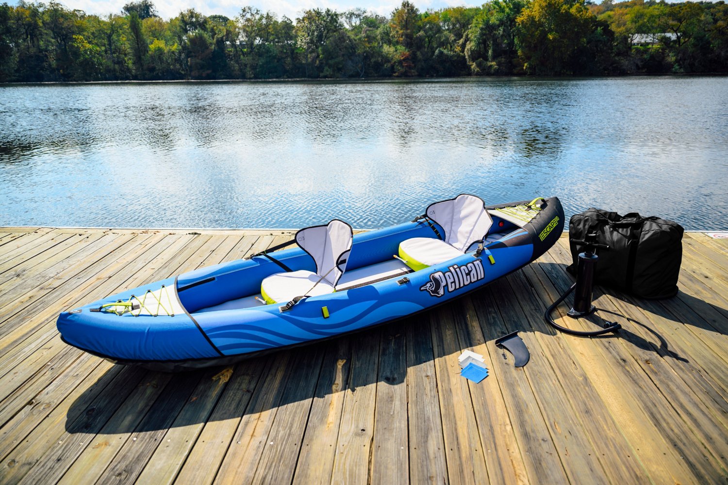 Pelican iESCAPE 110 11 ft Convertible Inflatable Sit-On-Top Tandem Kayak                                                         - view number 5