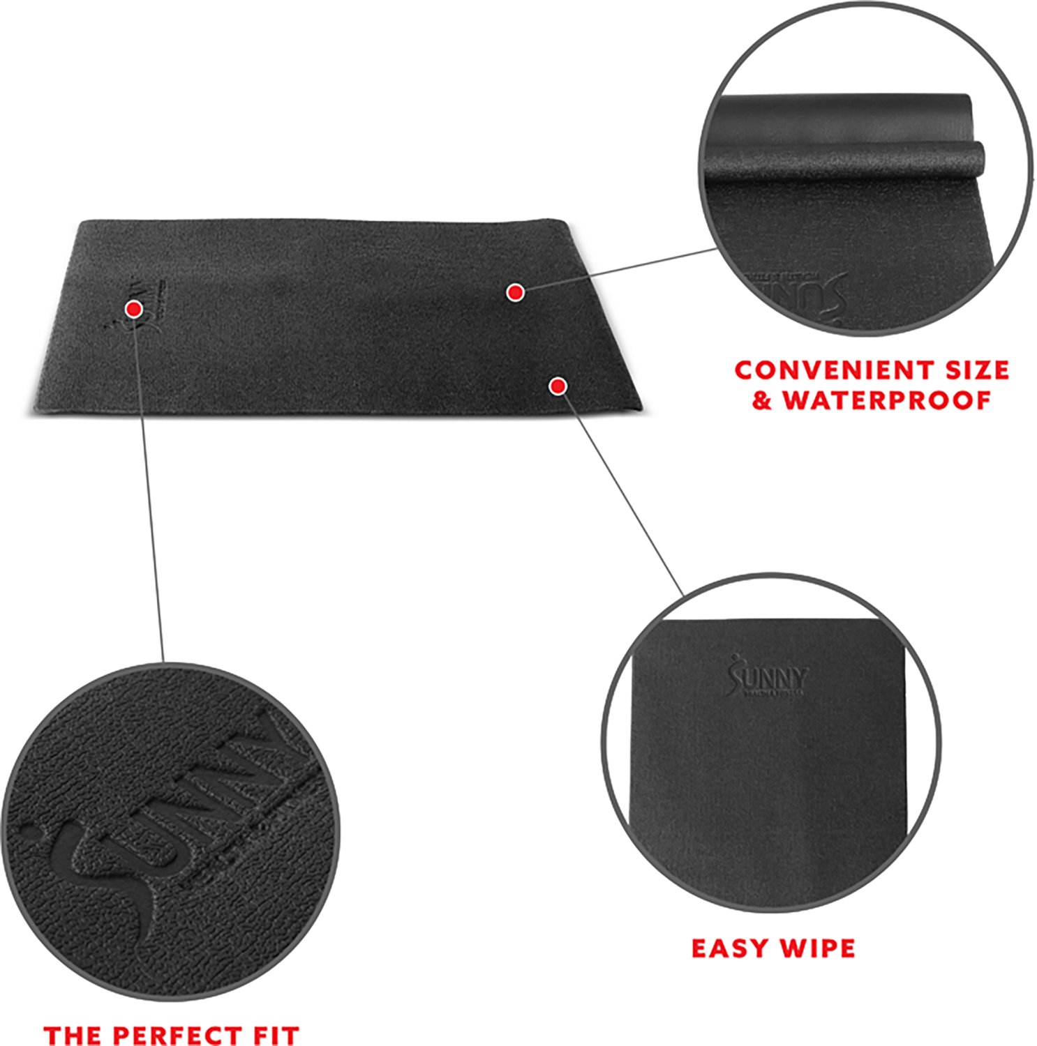 Sunny Health & Fitness Extra Small Home Gym Floor Mat - view number 4