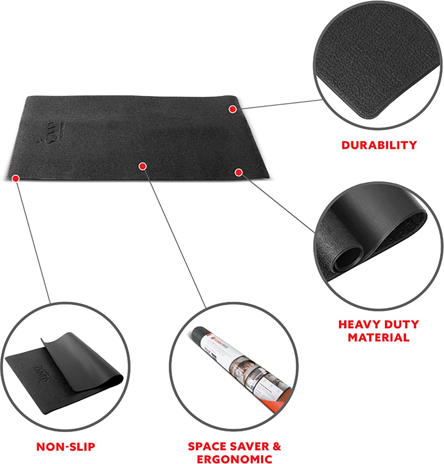 Sunny Health & Fitness Extra Small Home Gym Floor Mat - view number 3